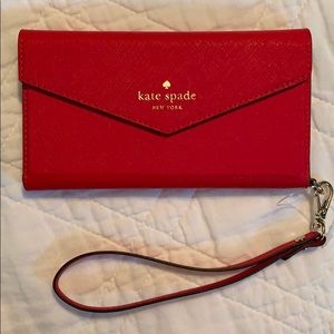 Kate Spade envelope wristlet iPhone case